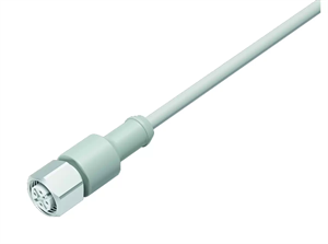 M12 4 Pole Female Straight, 10m ECOLAB PVC Cable, VA4 Nut