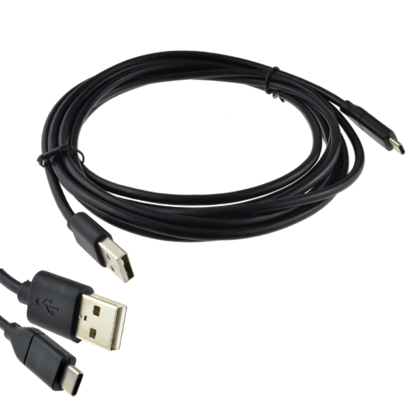 USB2 Cable 3m A-MALE to C-MALE BLACK