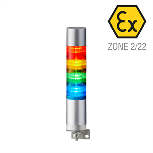 ATEX 60mm Dia 4 LED Signal Tower/Sounder 24Vdc Wall Mount