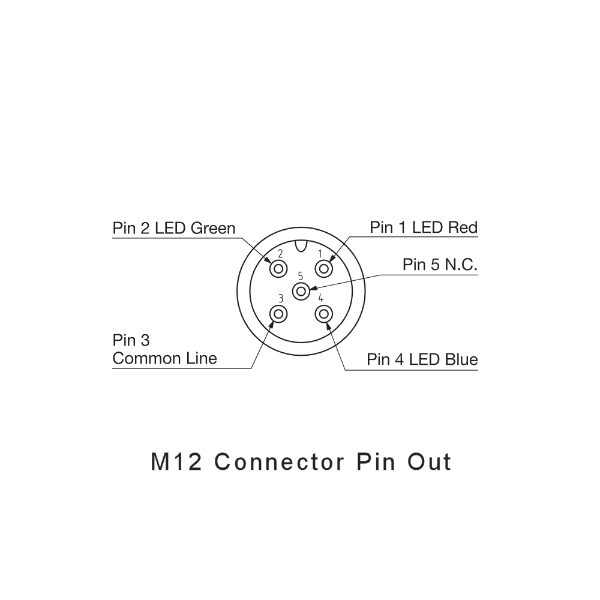 56mm Dia Multi-Colour Beacon, Alarm 12-24Vdc, M12 QD IP65