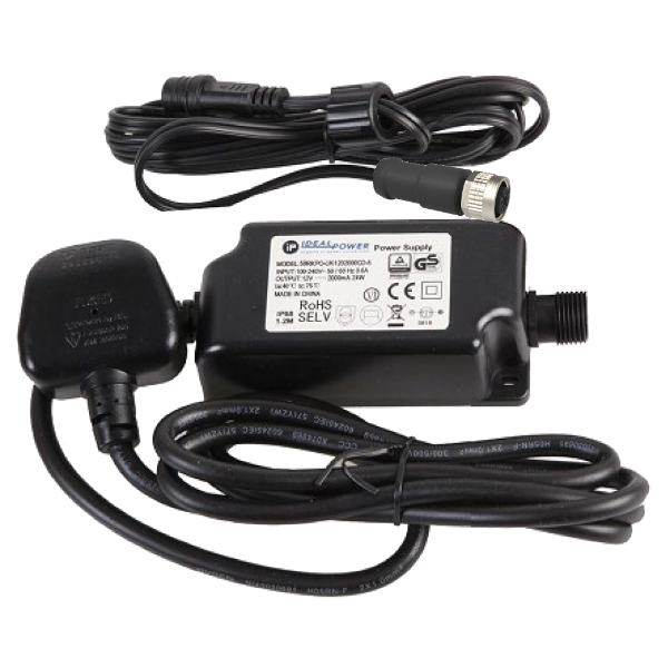 Waterproof PSU 100-240Vac to 24Vdc, 3A, 72W with M12 Connect