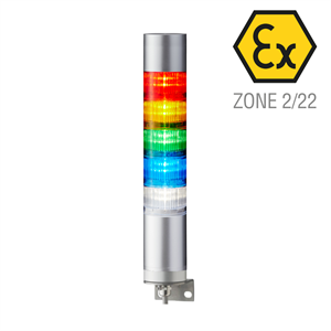 ATEX 60mm Dia 5 LED Signal Tower/Sounder 24Vdc Wall Mount
