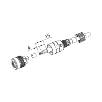 Lutronic M12 5 Pole Female Straight Screw Contact 3-6.5mm OD