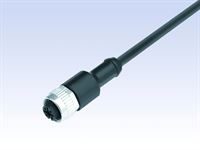 BINDER M12 8 Pole Female Straight 2m PUR Cable