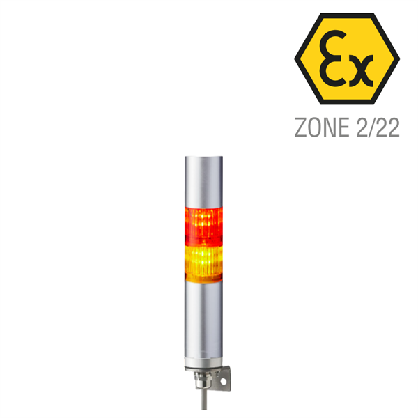 ATEX 40mm Dia 2 LED Signal Tower/Sounder 24Vdc Wall Mount