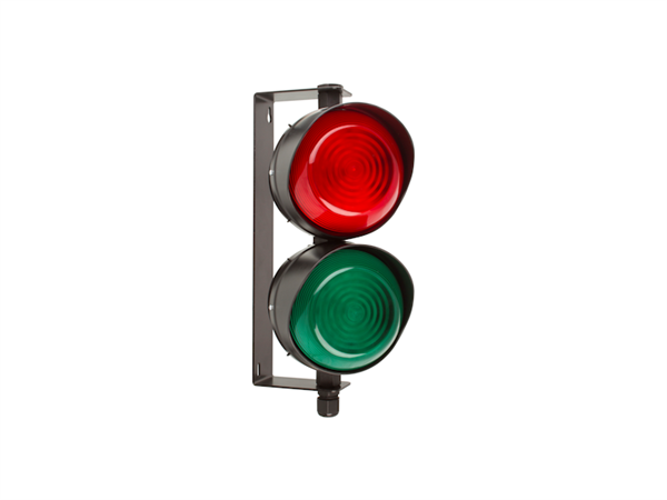 Double Red/Green LED Traffic Light 40-380Vdc/85-280Vac, IP65