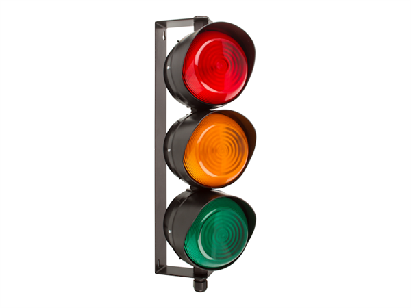 Triple Red/Amber/Green LED Traffic Light, 20-30Vac/dc, IP65