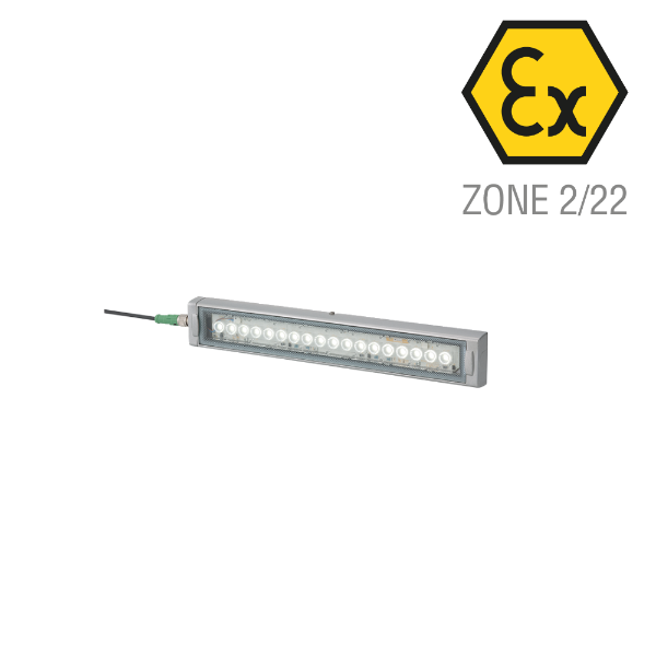ATEX 300mm LED Machine Light 12.5W/24Vdc IP66-69K 1 x M12
